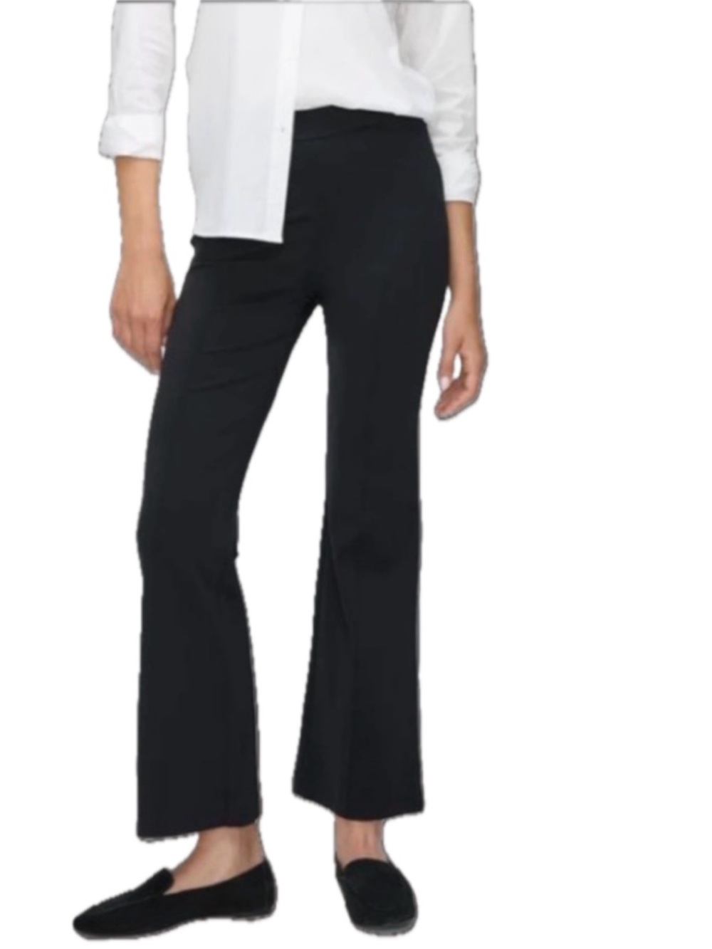 KIT + ACE Serenity High-rise Flare Pull-on Pants Size Small Black Stretch EUC